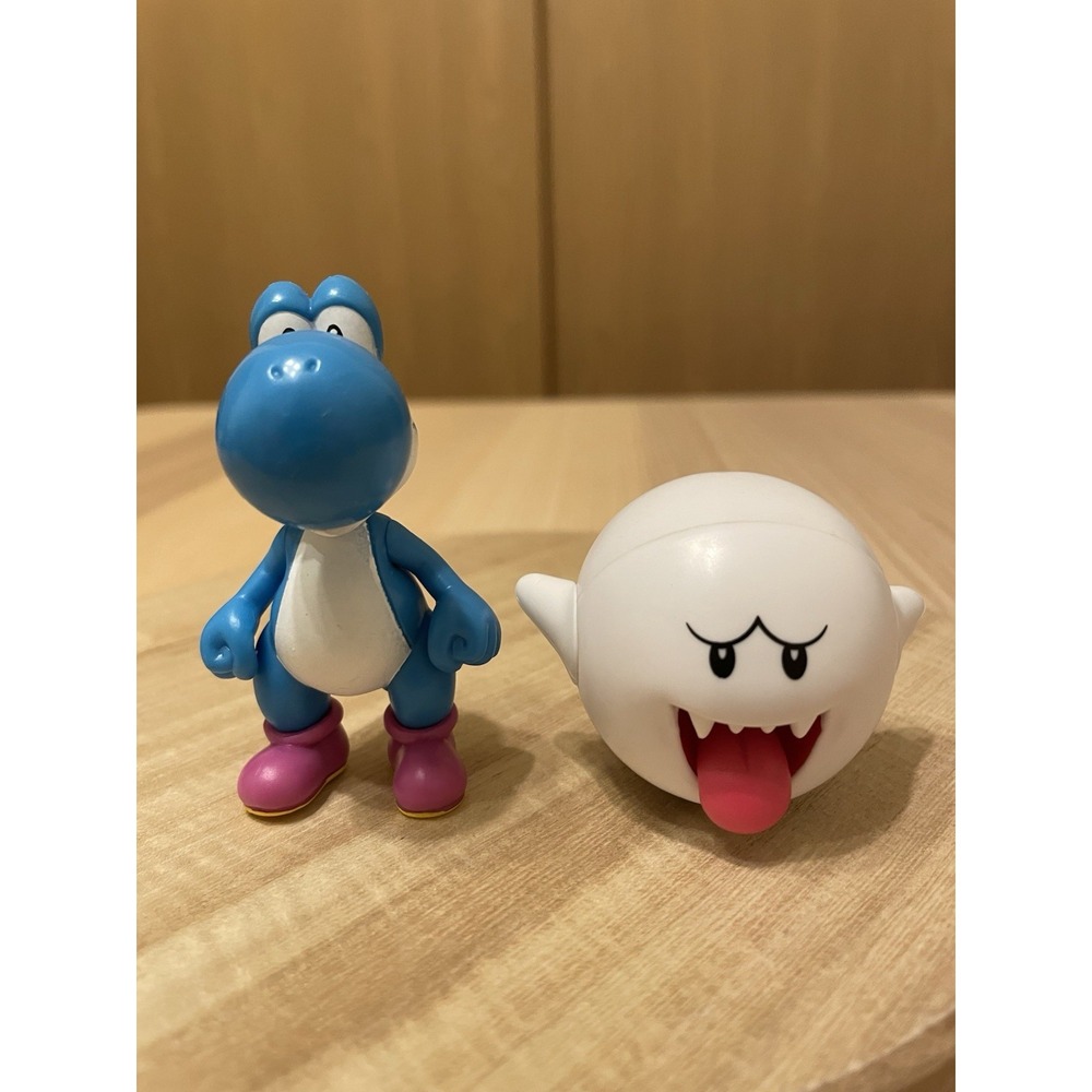 Jakks Pacific Super Mario Boo Ghost & Light Blue Yoshi 2 Figure Lot Nintendo